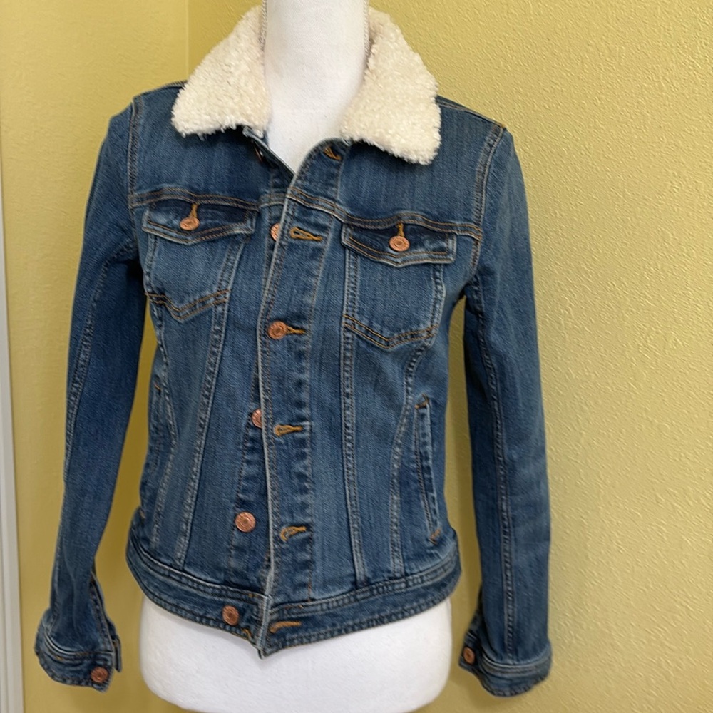 Talbots blue jean jacket size extra small